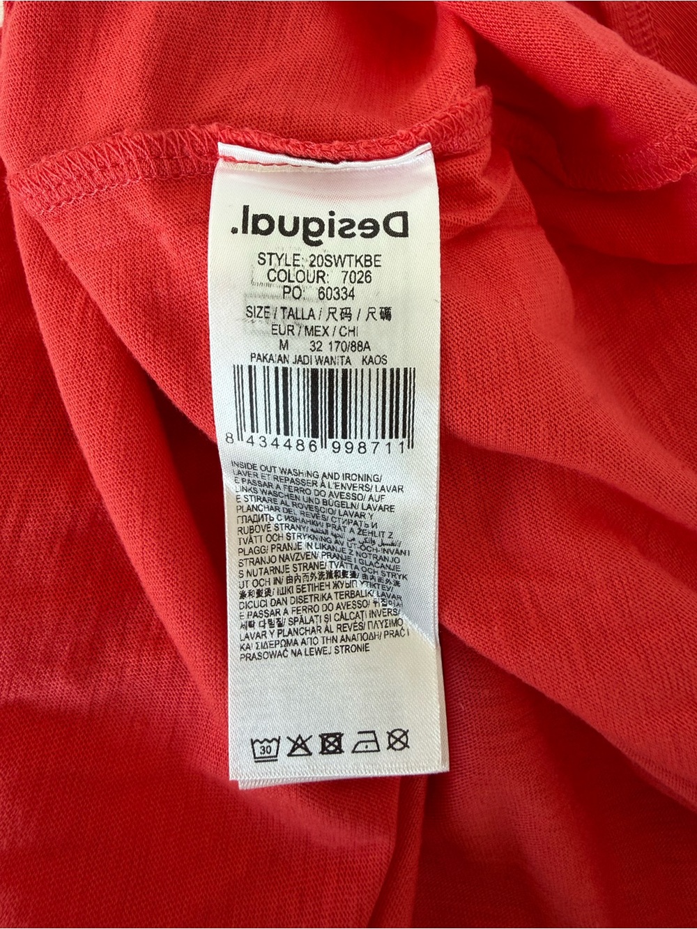 Desigual Red Short Sleeve Tee with Floral Medallion - Picture 11 of 14